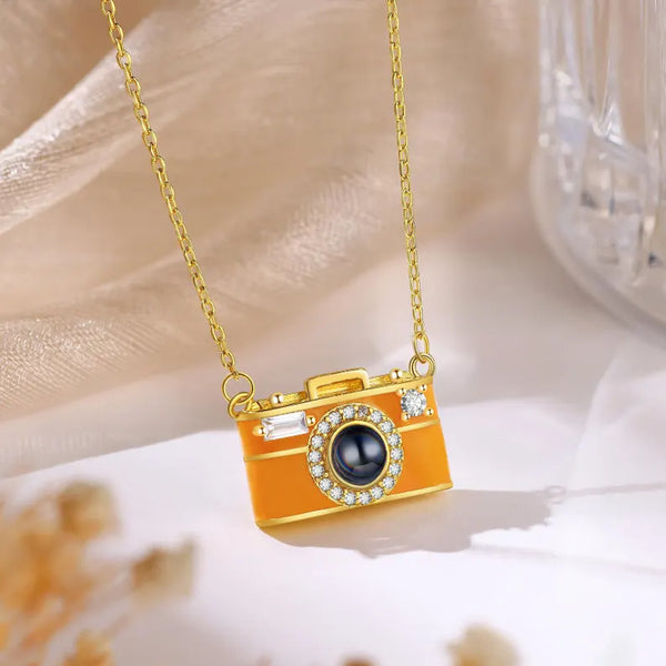 Custom Camera Projection Photo Necklace