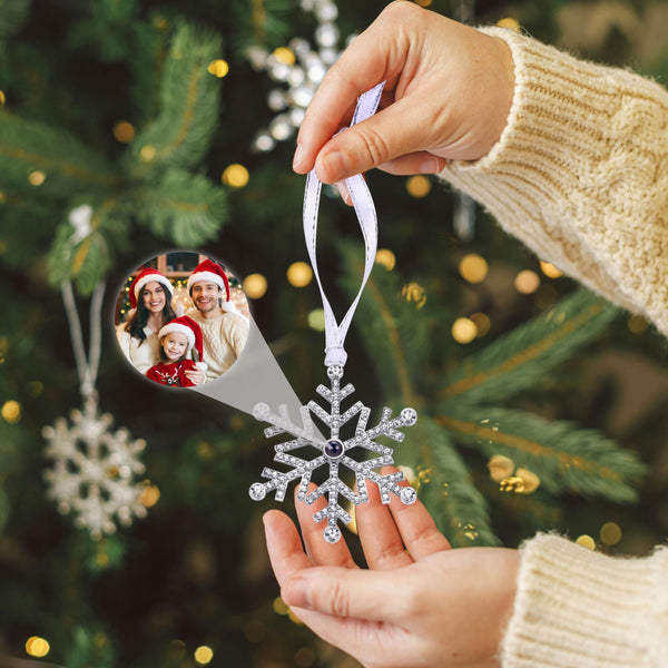 Custom Photo Projection Ornament, For Christmas, Family Decor